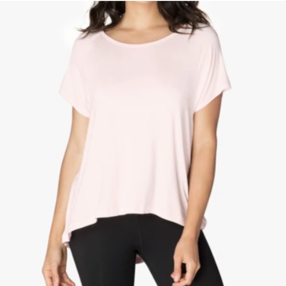 Beyond Yoga High Low Tee Pale Pink